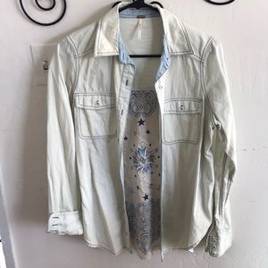 Free people denim shirt